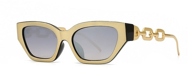 Vintage Cat Eye with Small Gold Metal Chain