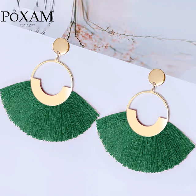 Bohemian Big Tassel Drop Dangle Earrings