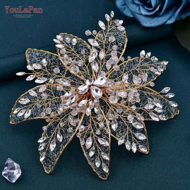 YouLaPan HP217 Wedding Floral Headpieces with Duckbill Clip