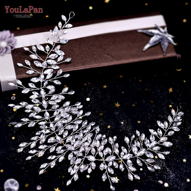 Youlapan Hp466 Rhinestone Wedding Forehead Headbands