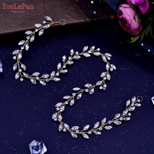 Youlapan Hp466 Rhinestone Wedding Forehead Headbands