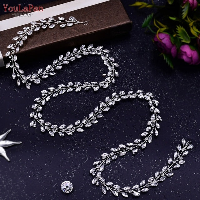 Youlapan Hp466 Rhinestone Wedding Forehead Headbands