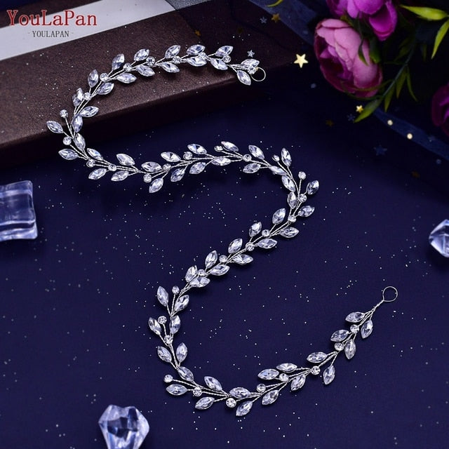 Youlapan Hp466 Rhinestone Wedding Forehead Headbands
