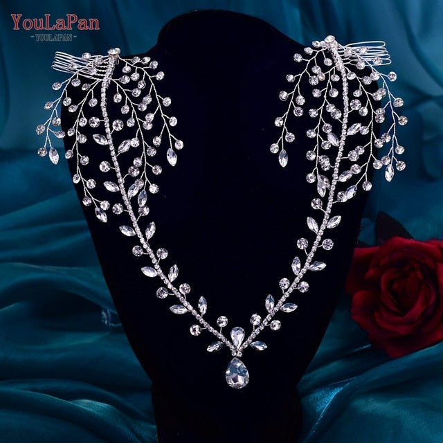 Youlapan Hp466 Rhinestone Wedding Forehead Headbands