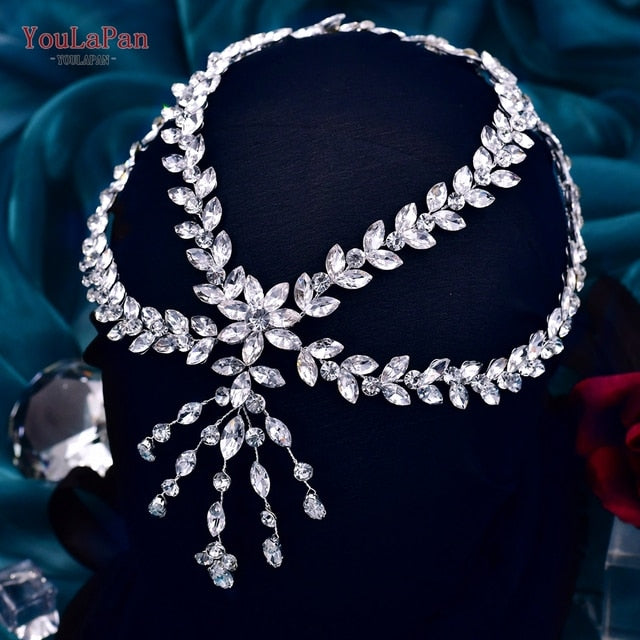 YouLaPan HP469 Bridal Headband with Combs