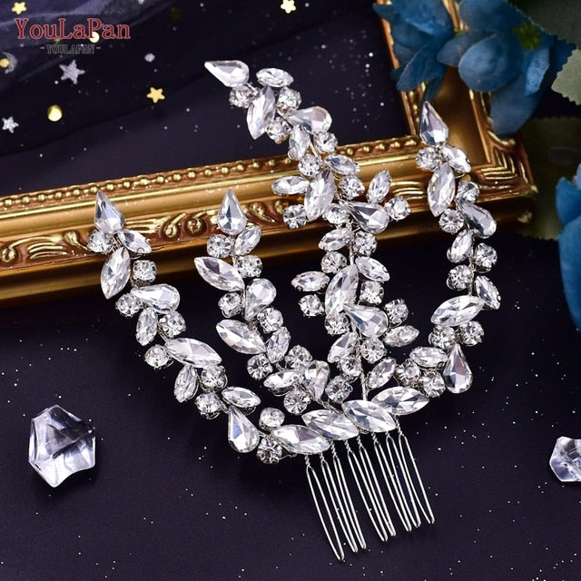 Youlapan Hp466 Rhinestone Wedding Forehead Headbands