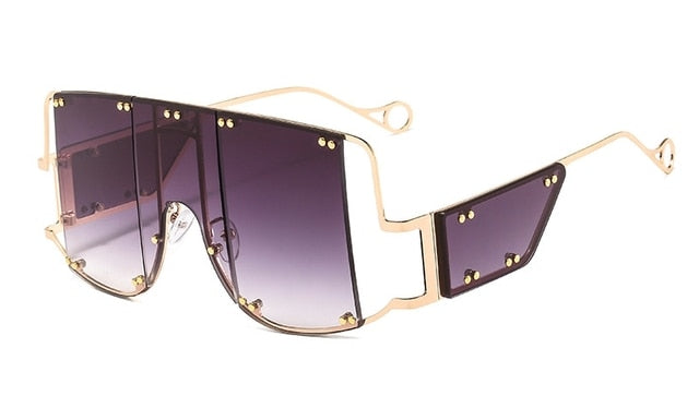 46215 Square Oversized Mirror Sunglasses