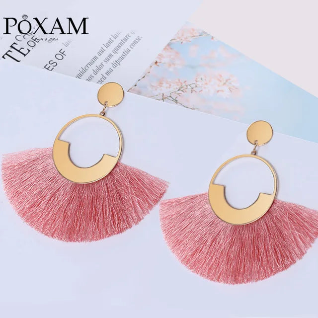 Bohemian Big Tassel Drop Dangle Earrings