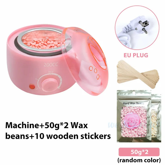 200CC Wax Heater Warmer Hair Removal Machine +Wax Beans + Wood Sticks