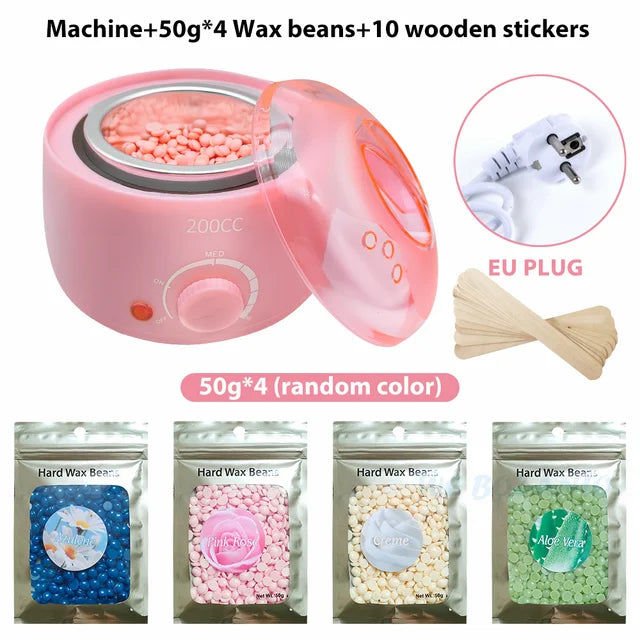 200CC Wax Heater Warmer Hair Removal Machine +Wax Beans + Wood Sticks