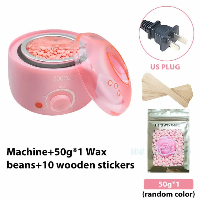 200CC Wax Heater Warmer Hair Removal Machine +Wax Beans + Wood Sticks