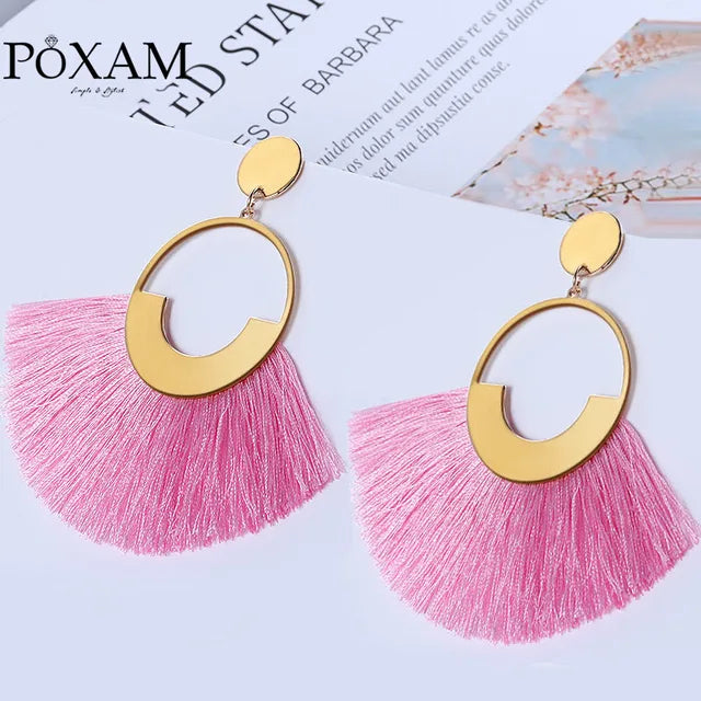 Bohemian Big Tassel Drop Dangle Earrings