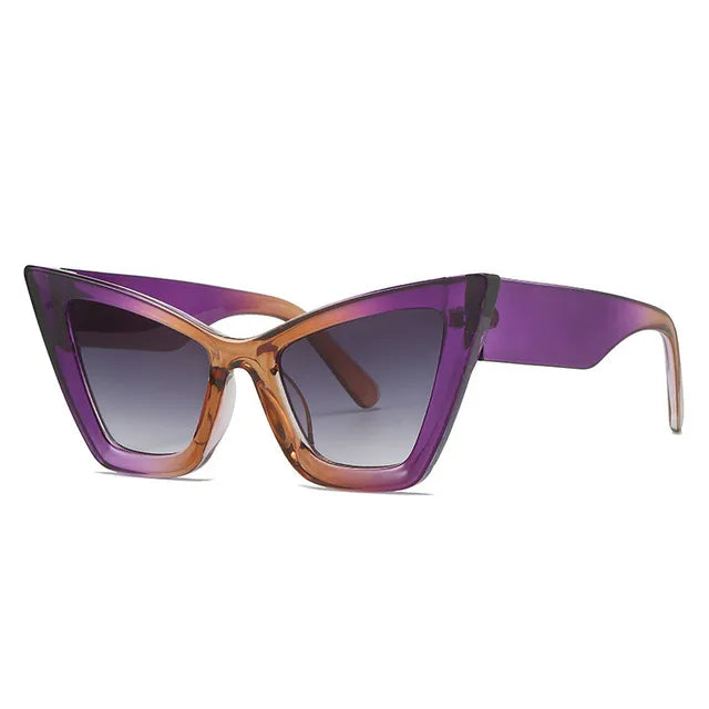 Oversized Cat Eye Modern Retro Sunglasses with UV400