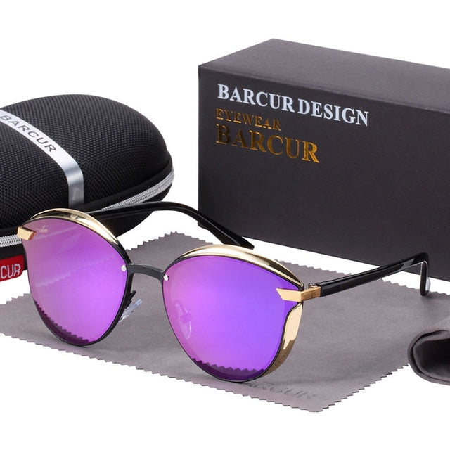 Barcur Fashion Round Polarized Women Sunglasses