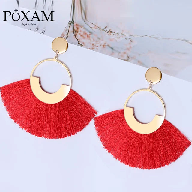 Bohemian Big Tassel Drop Dangle Earrings