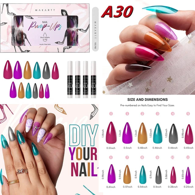 Makartt Acrylic Nail Kit, 240pcs Press On Nails