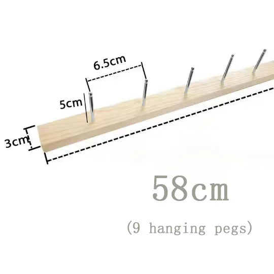 Jewelry Wall Hanging Display - Wooden Organizer