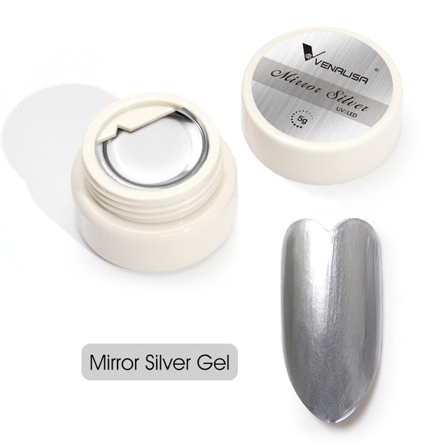 Venalisa 5ml New UV Metallic Gel Silver Gold Mirror Effect
