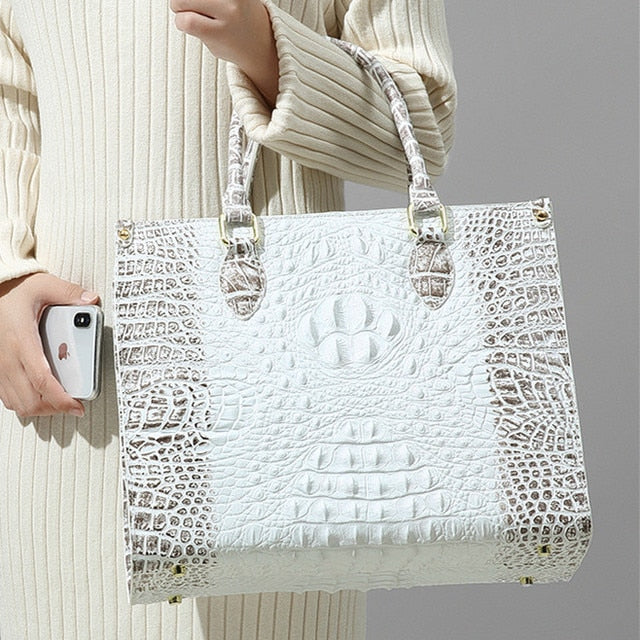Luxury Fashion Crocodile Leather Women's Handbags