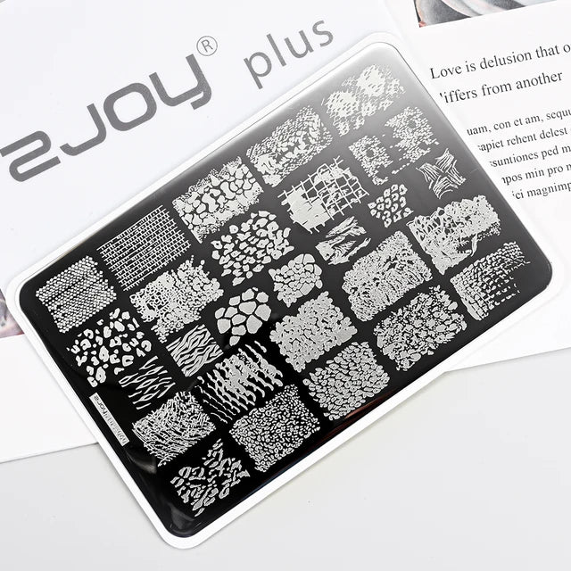 French Line Flower Nail PLUS Stamping Plates Stencil Leaf Tool