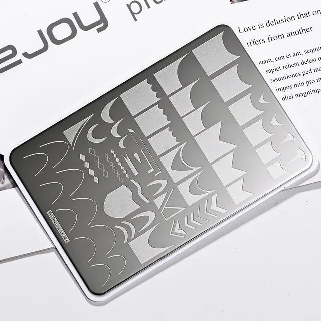 French Line Flower Nail PLUS Stamping Plates Stencil Leaf Tool