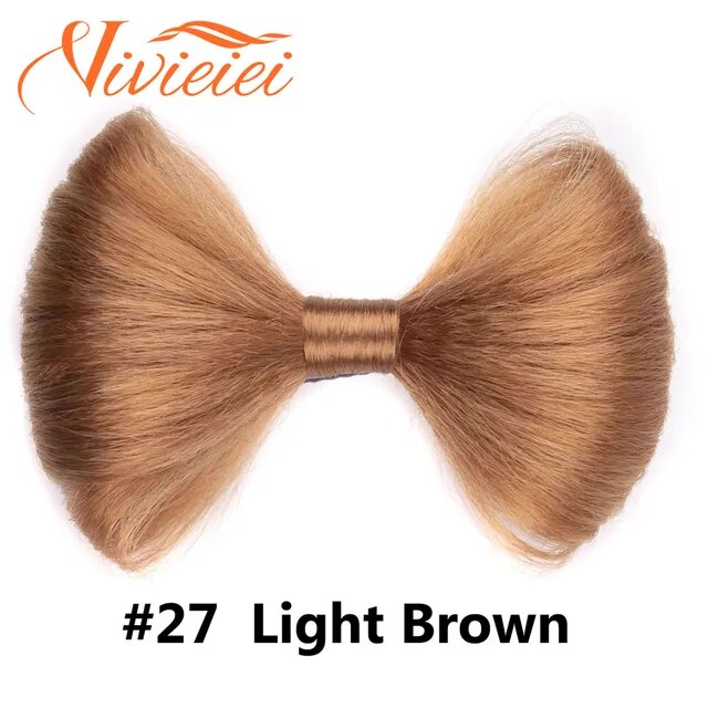 Synthetic Bow Hair Bun Chignon with Hairpins