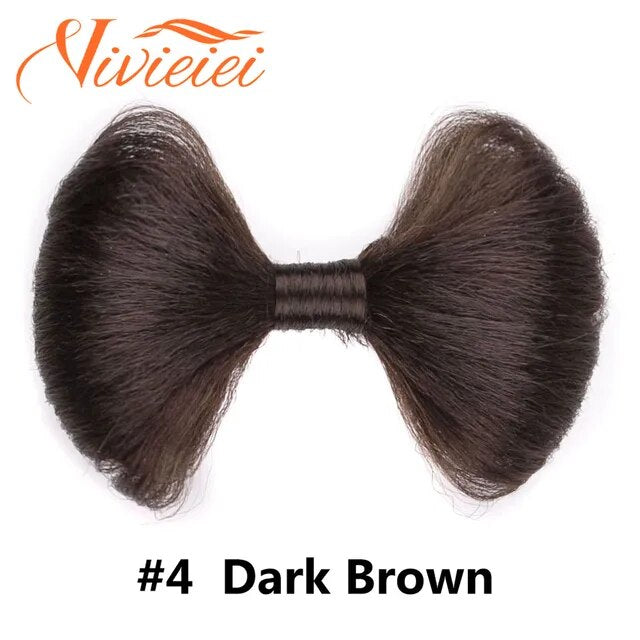 Synthetic Bow Hair Bun Chignon with Hairpins