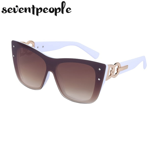 Rimless Cat Eye Luxury Design Frameless Sunglasses