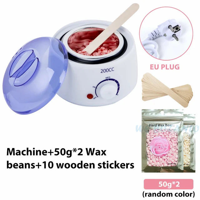 200CC Wax Heater Warmer Hair Removal Machine +Wax Beans + Wood Sticks