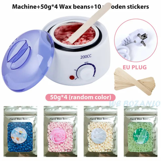 200CC Wax Heater Warmer Hair Removal Machine +Wax Beans + Wood Sticks