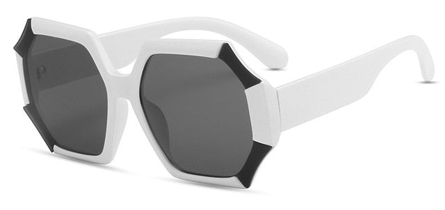 Unique Polygonal Square Gradient Vintage Sunglasses