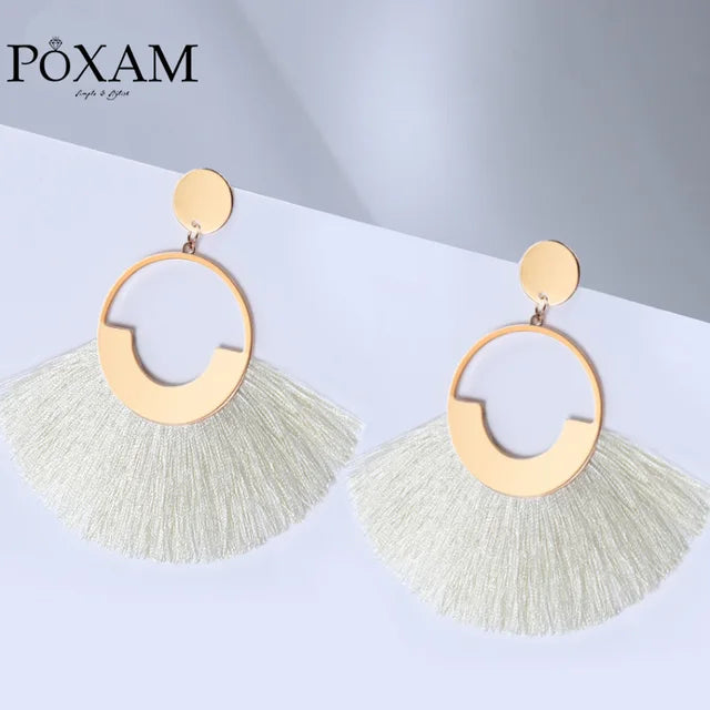 Bohemian Big Tassel Drop Dangle Earrings