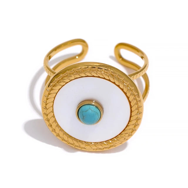 Yhpup Stainless Steel Open Adjustable Ring