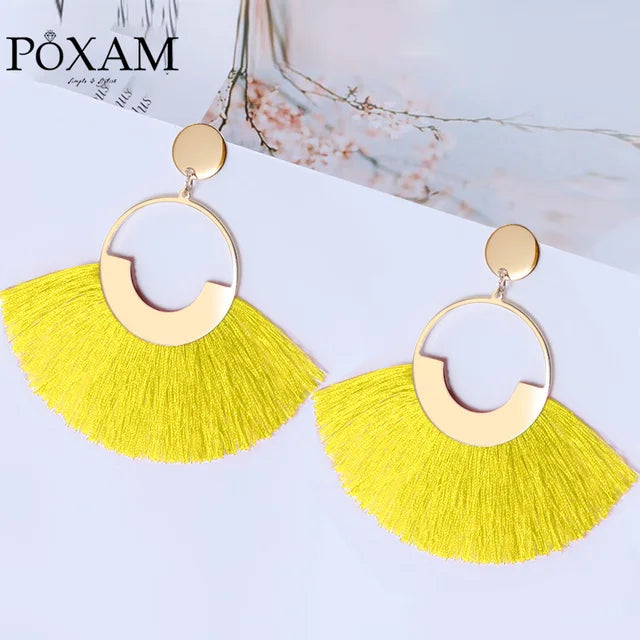Bohemian Big Tassel Drop Dangle Earrings