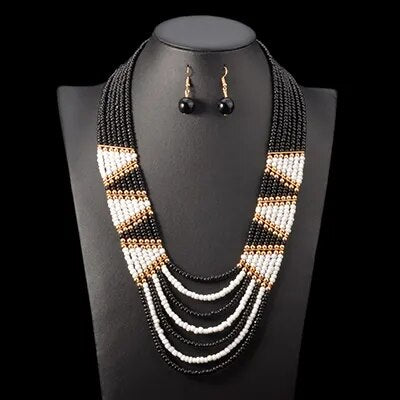 UDDEIN African bead jewelry sets