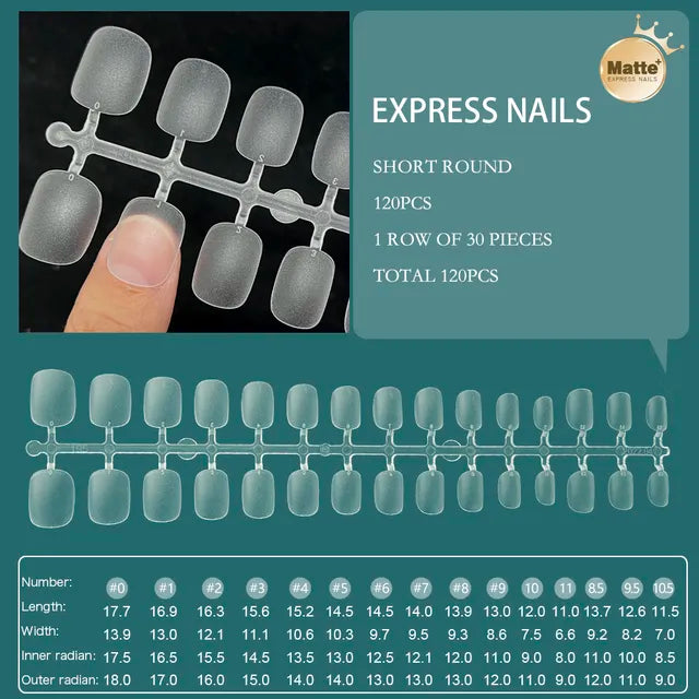 120pcs XXS Super Short Full Cover Sculpted Soft Gel Nail Tips