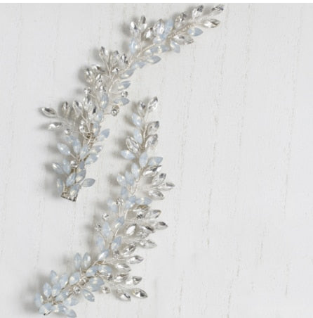 Opal Pearl and Flower Bridal Headpieces