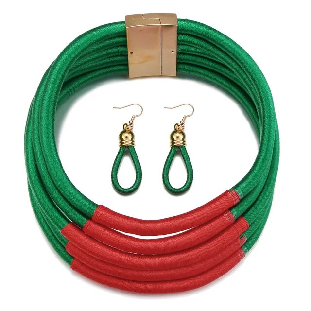 Liffly African Beads Jewelry Set