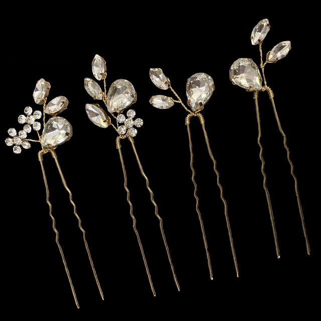 Opal Pearl and Flower Bridal Headpieces