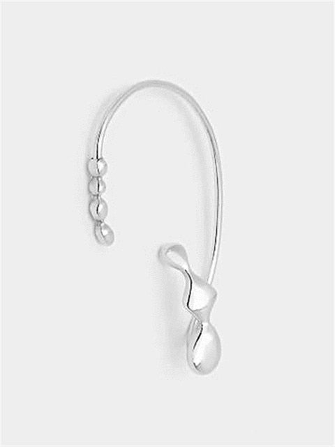 Kshmir 2020 New Punk Gold Metal Drop Wax Irregular Lava Metal Buckle Earrings