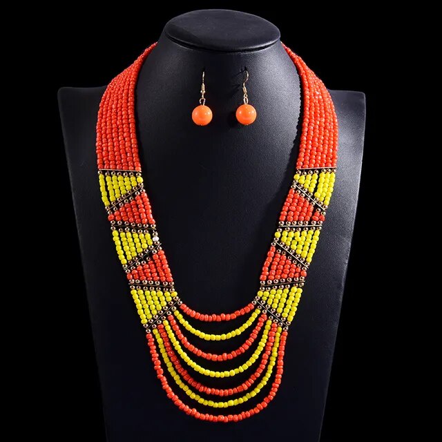 UDDEIN African bead jewelry sets