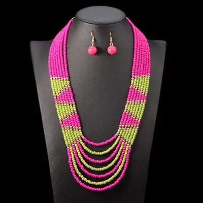 UDDEIN African bead jewelry sets