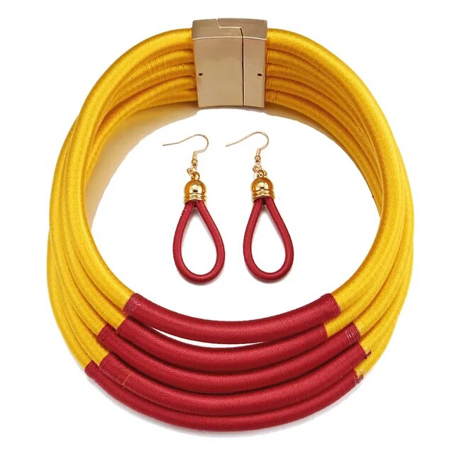 Liffly African Beads Jewelry Set