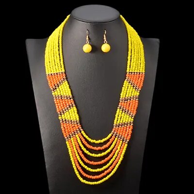 UDDEIN African bead jewelry sets