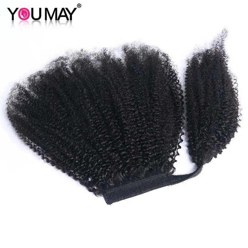 YouMay Afro Kinky Human Hair Ponytail