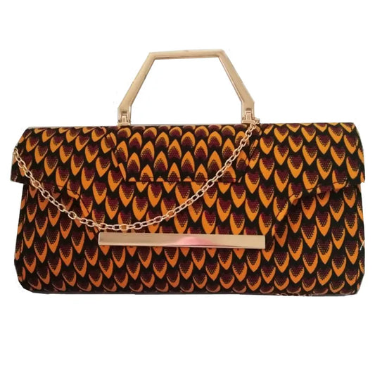 African Handbag - Wax Fabric Made Handbag F1127-1