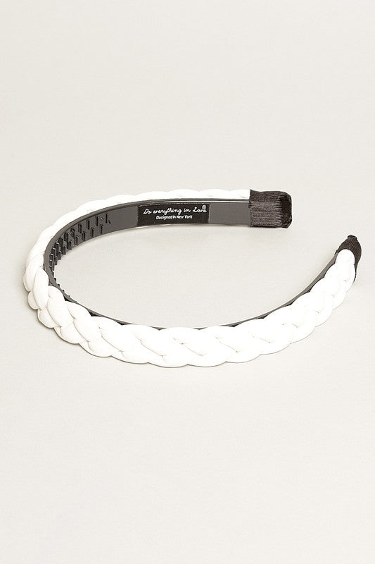 Braided PU Leather Hairband for Women