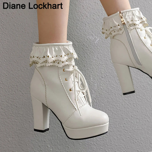 Diane Lockhart Lace Up Ankle Boots