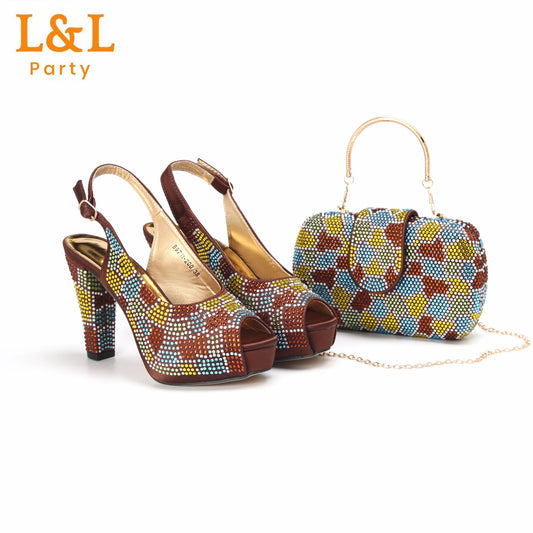 African Wedding Shoes and Bag Set