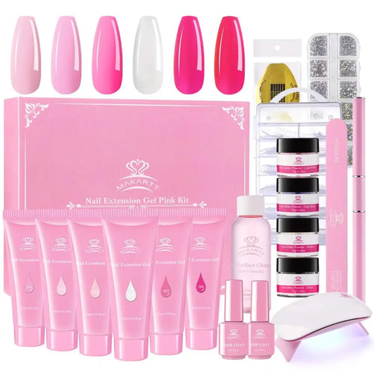 Makartt Pink Poly Nail Gel Kit